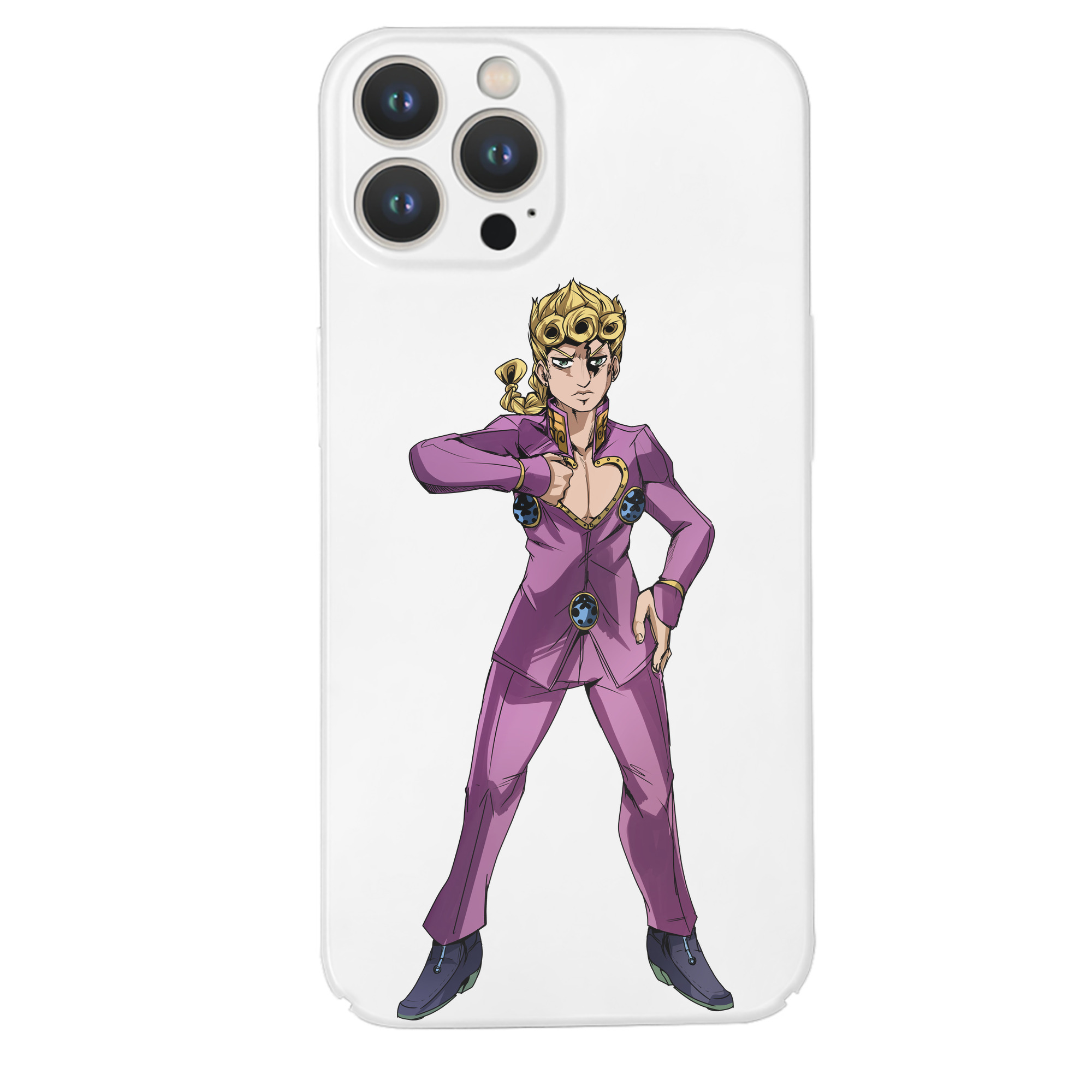 （画像用） ジョジョの奇妙な冒険 ジョルノ?ジョバァーナ JoJo's Bizarre Adventure Giorno Giovanna 【iPhone 14シリーズ対応】ハードケース